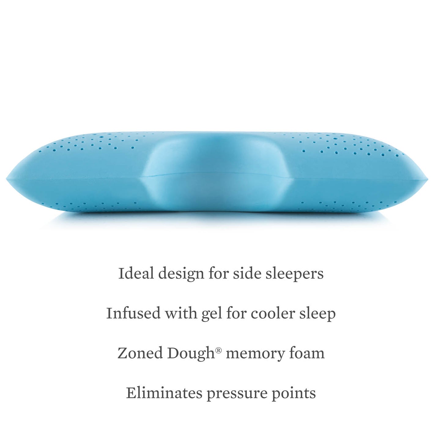 Cooling Gel Dough Pillow for Pressure Relief and Neck Support