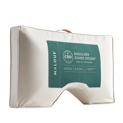 CBD Infused Pillow with Shoulder Recess for Neck Alignment