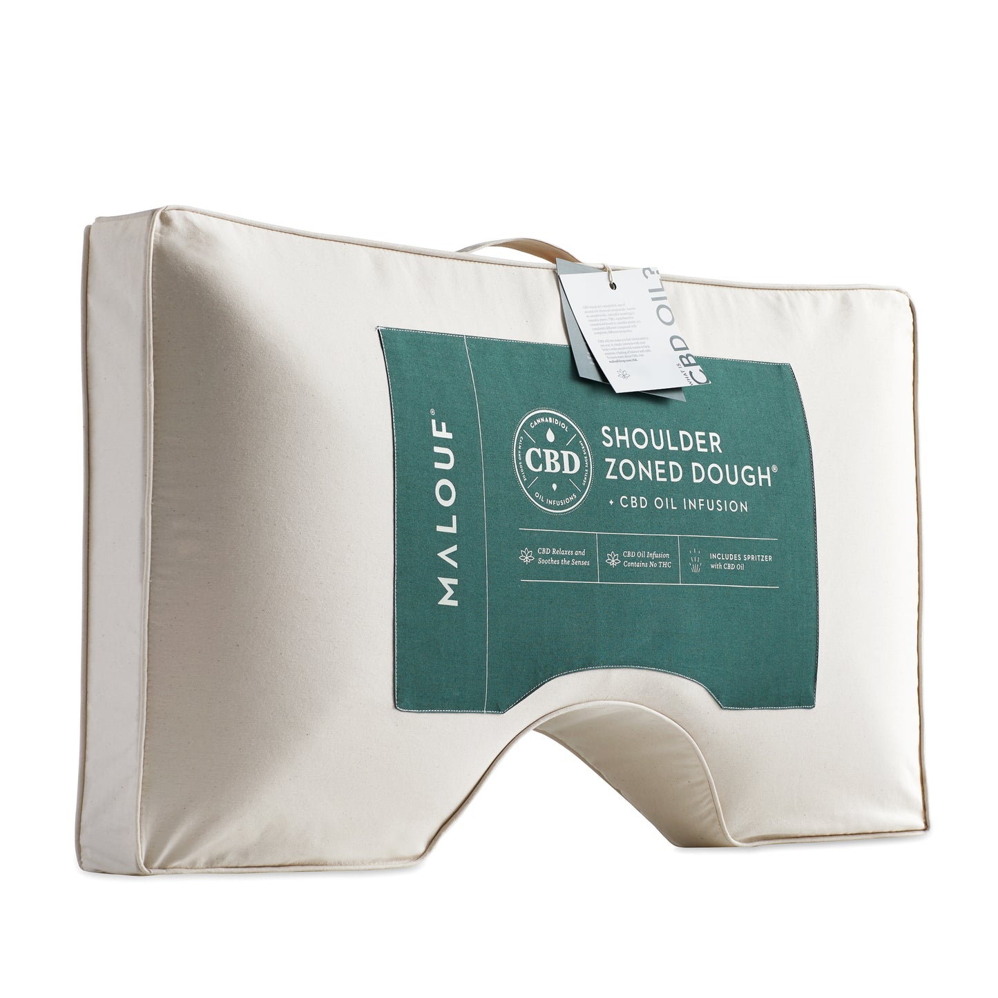 CBD Infused Pillow with Shoulder Recess for Neck Alignment