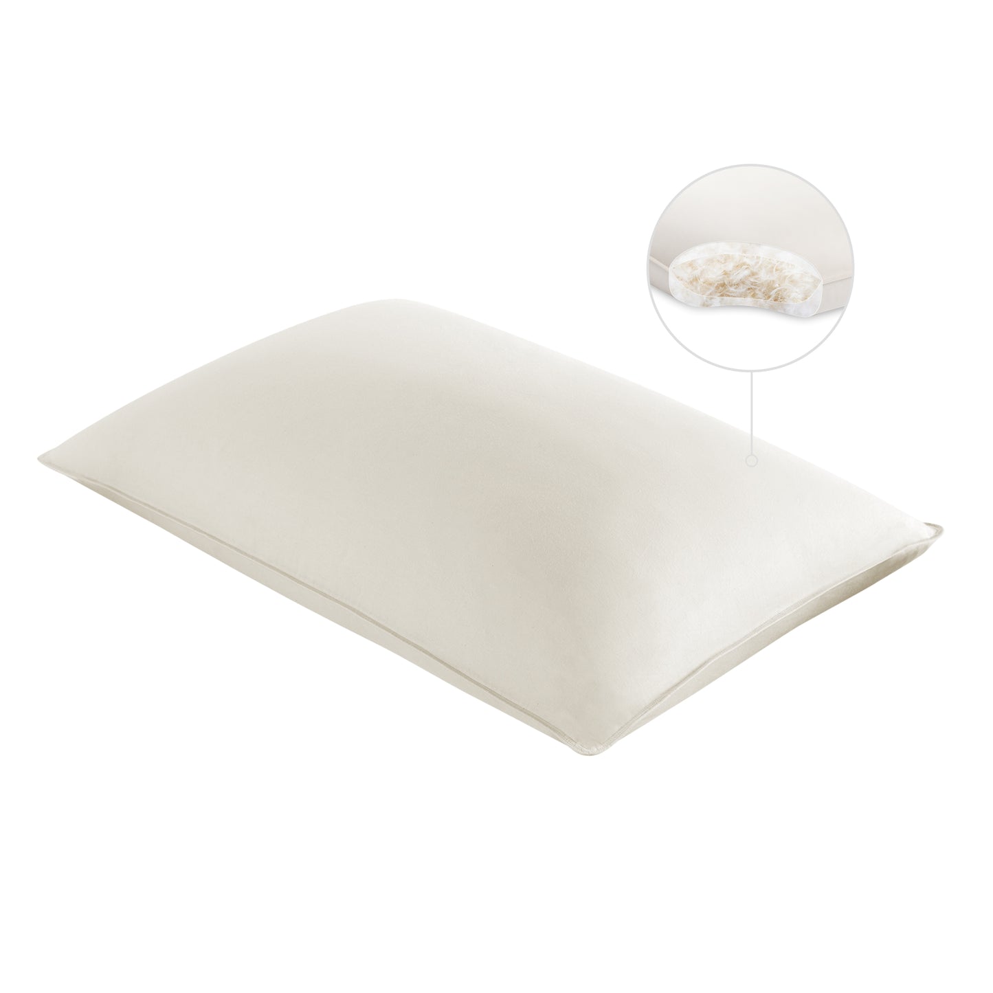 Supportive Down Pillow with TripleLayer Construction