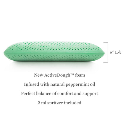 Zoned ActiveDough Pillow with Peppermint Infusion - Queen Size