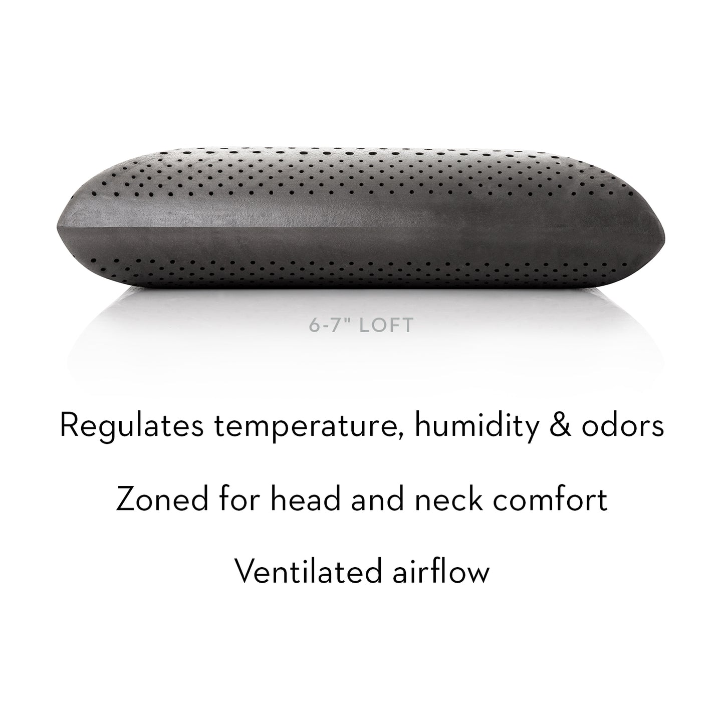 Ventilated Bamboo Charcoal Pillow with Zoned Memory Foam