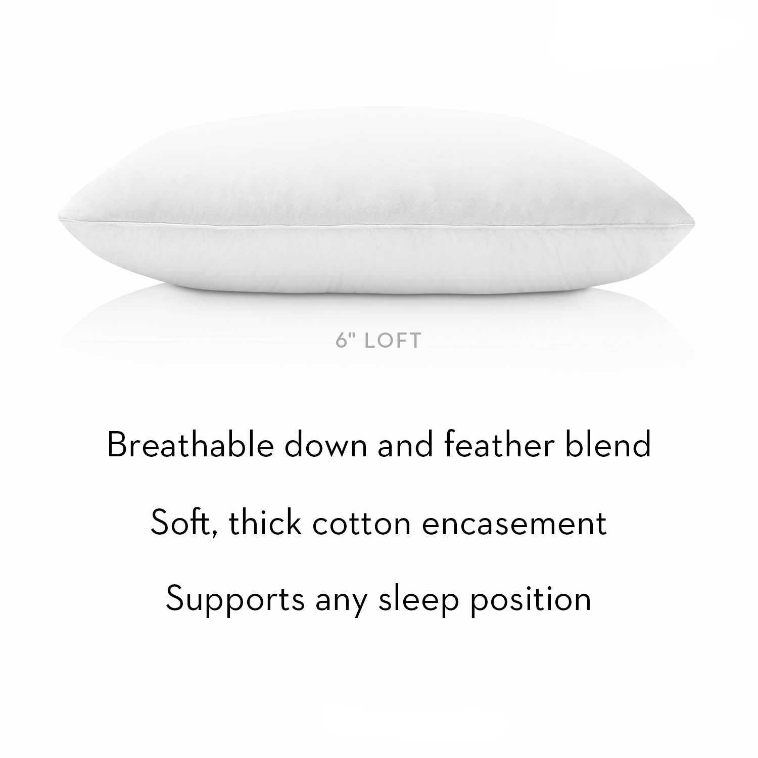 Cotton Encased Down Blend Pillow - Ultimate Comfort Sleep