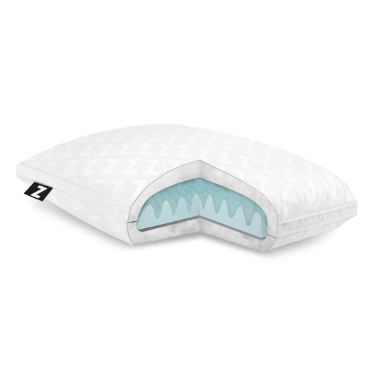 Gel Convolution Pillow with Gel Dough Core and Gelled Microfiber Fill - Queen Size
