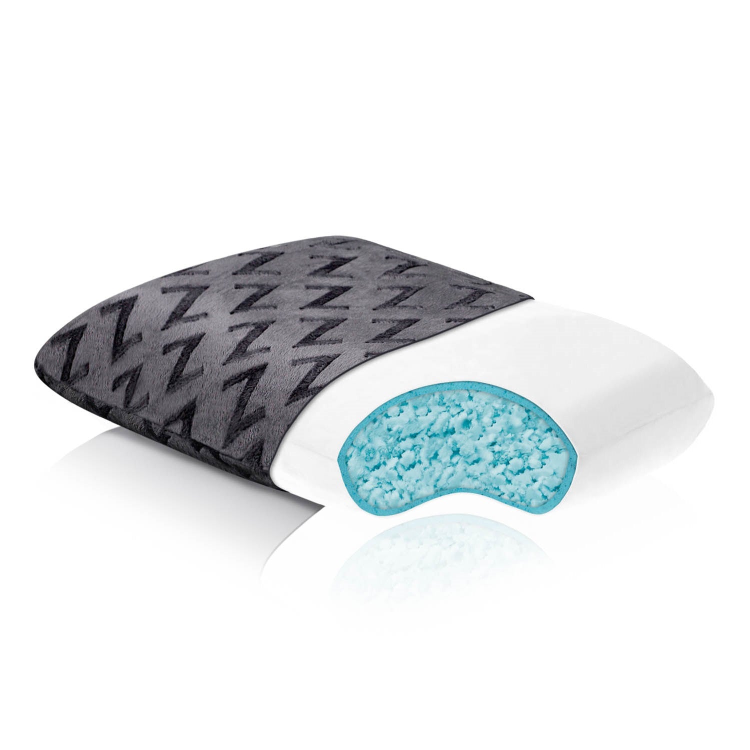 Travel-Sized Shredded Gel Dough Pillow with Moldable Memory Foam