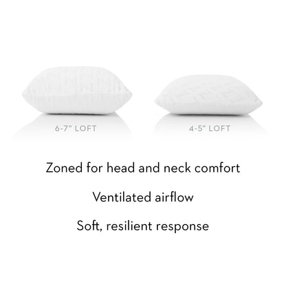 Hypoallergenic Latex Pillow with Zoned Comfort for Neck and Head